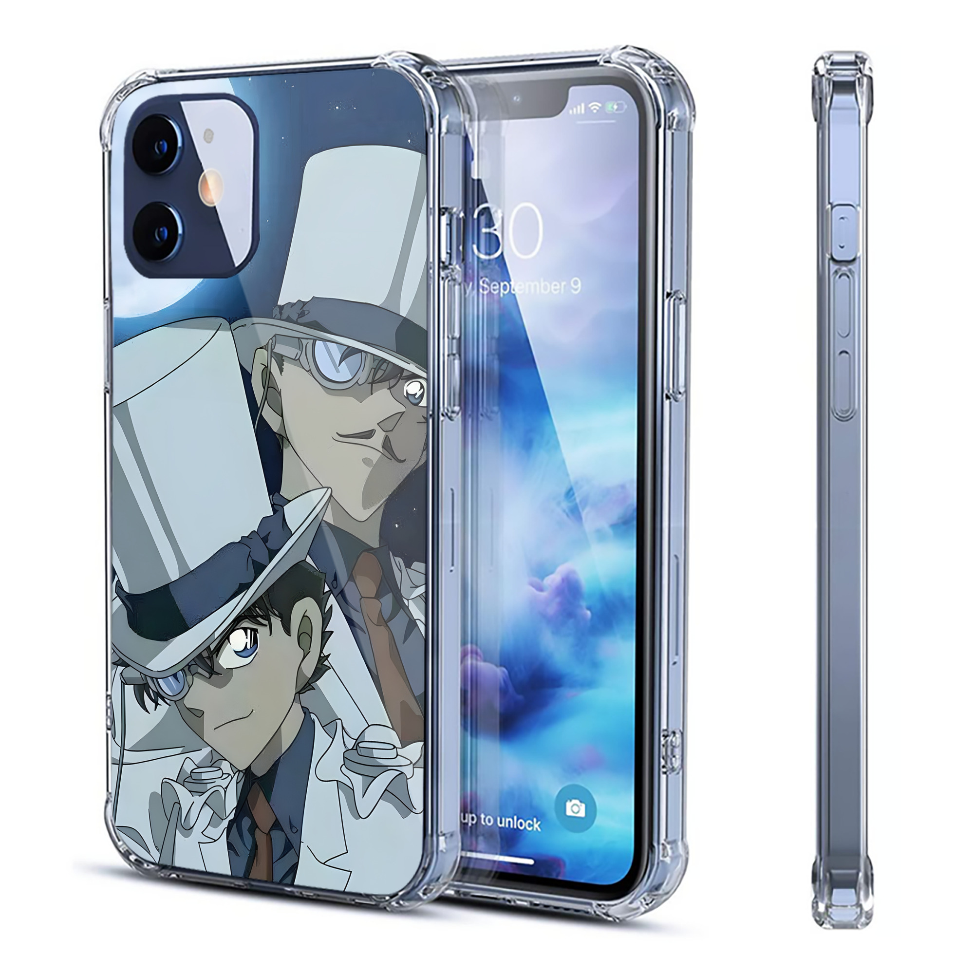 （画像用） 名探偵コナン Detective Conan 【iPhone 12シリーズ対応】透明スマホケース（クリアソフトケース）